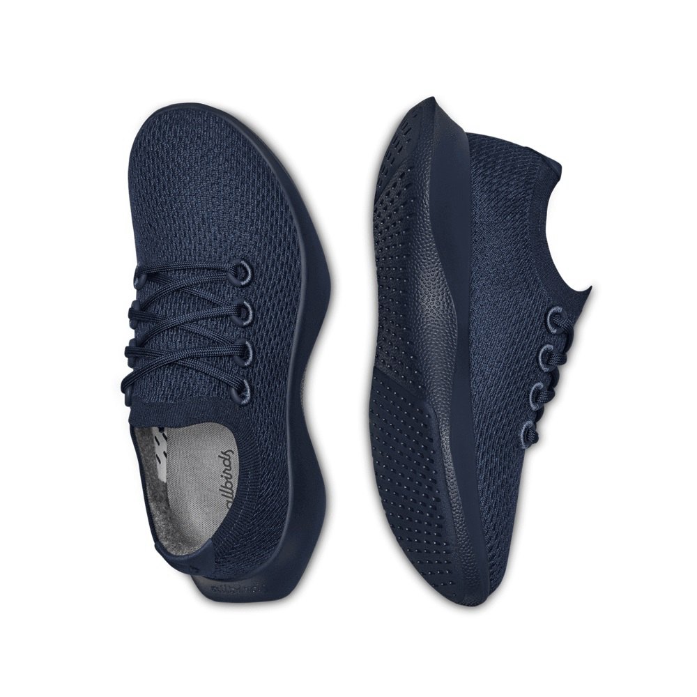 Allbirds Men\'s Running Shoes Navy - Tree Dashers - 26047KYNR